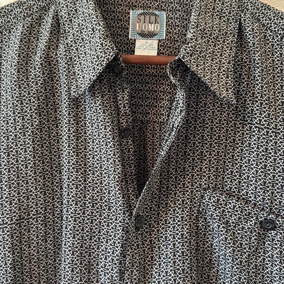 NAK Other - NWOT 100% Silk print short sleeve shirt, Silk Uomo by Nak, size XL